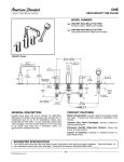 American Standard One Deck Mount Tub Filler 2064.900 User's Manual