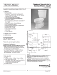 American Standard Oakmont Champion 4 Round Front Toilet 3167.016 User's Manual