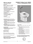 American Standard Madera FloWise 16-1/2" Height 1.28 GPF Flushometer Toilet 3461.128 User's Manual