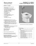American Standard Madera 15" Height 1.6 GPF Flushometer Toilet 3451.160 User's Manual