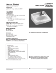 American Standard Lucerne Wall Hung Lavatory 0356.439 User's Manual