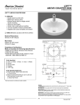 American Standard Loft 0660.312 User's Manual