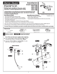 American Standard Hampton 7411.722 User's Manual