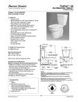 American Standard FloWise 1.28 Elongated Toilet 2073.014 User's Manual