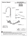 American Standard Exposed Wall Mount Sink Faucet with Gooseneck Spout 7296.252 User's Manual