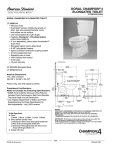 American Standard Doral Champion 4 Round Front Toilet 4272.014 User's Manual