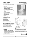 American Standard Doral Champion 4 Round Front Toilet 2369.014 User's Manual