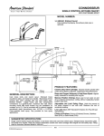 American Standard Connoisseur 4400.641 User's Manual