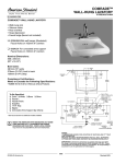 American Standard Comrade Wall-Hung Lavatory 0124.024 User's Manual