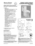 American Standard Compact Cadet 3 FloWise Elongated One-Piece Toilet 2403.513 User's Manual