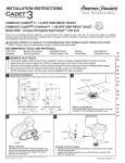 American Standard Compact Cadet 3 2568 User's Manual