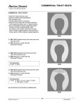 American Standard Commercial Toilet Seats 5901.100 User's Manual