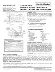 American Standard Colony Whirlpool/Bathing Pool 1748 User's Manual