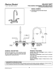 American Standard Colony Set Two-Handle Centerset Bar Sink Faucet 2475.500 User's Manual