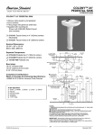 American Standard Colony Pedestal Sink 0113.808 User's Manual