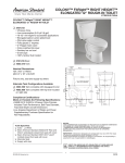 American Standard Colony FitRight Round Front 12" Rough-In Toilet 4003.016 User's Manual