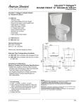 American Standard Colony FitRight Round Front 12" Rough-In Toilet 2436.012 User's Manual