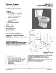 American Standard Colony Elongated Toilet 2399.012 User's Manual