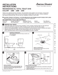 American Standard Colony 1.6 G.P.F. Toilet 2359 User's Manual