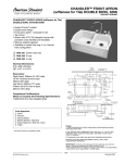 American Standard Chandler Front Apron (w/Recess for Tile) Double Bowl Sink 7048.303 User's Manual