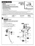 American Standard Centerset Lavatory Faucet with SpeedConnect Drain 1480.110 User's Manual