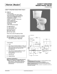 American Standard Cadet Specifier Round Front Toilet 2783.012 User's Manual