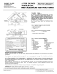 American Standard 2775E User's Manual
