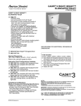 American Standard Cadet 4021.500 User's Manual