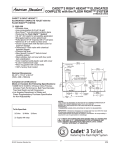 American Standard Cadet 3305.000 User's Manual