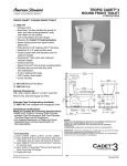American Standard Cadet 3011.016 User's Manual