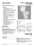 American Standard Cadet 3 Round Front Total Toilet 2880.000 User's Manual