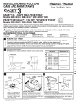 American Standard Cadet 3 2838 User's Manual