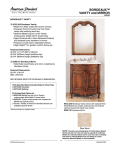 American Standard Bordeaux Vanity and Mirror 9586.101 User's Manual