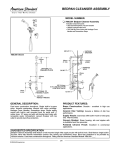 American Standard Bedpan Cleanser 7007.000 User's Manual