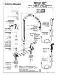 American Standard Outdoor Kitchen Island Kitchen Faucet User's Manual