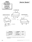 American Standard All Purpose/Plaster Work Sink 9061.193 User's Manual