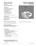 American Standard Afwall Elongated Toilet Flush Valve Toilet 2257.103 User's Manual