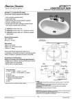 American Standard Affinity Countertop Sink 3420.803 User's Manual