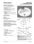 American Standard Acclivity Countertop Sink 3409.001 User's Manual