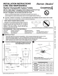American Standard 2219.014 Elongated User's Manual