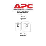 American Power Conversion POWERCELL User's Manual