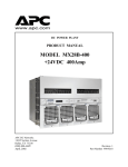 American Power Conversion MX28B-400 User's Manual
