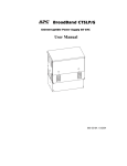 American Power Conversion CTSLP/G User's Manual