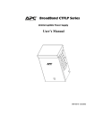 American Power Conversion CTFLP Series User's Manual