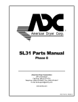 American Dryer Corp. SL31 User's Manual