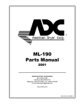 American Dryer Corp. ML-190 User's Manual