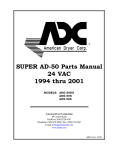 American Dryer Corp. ADE-50S User's Manual