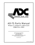 American Dryer Corp. AD-75 User's Manual