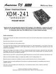 American DJ XDM-241 User's Manual