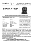 American DJ Sunray-150D User's Manual